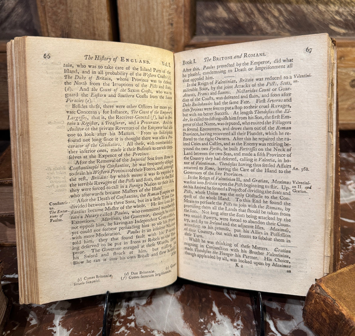 Group of 8 Leather Volumes, The History of England, 18th Century