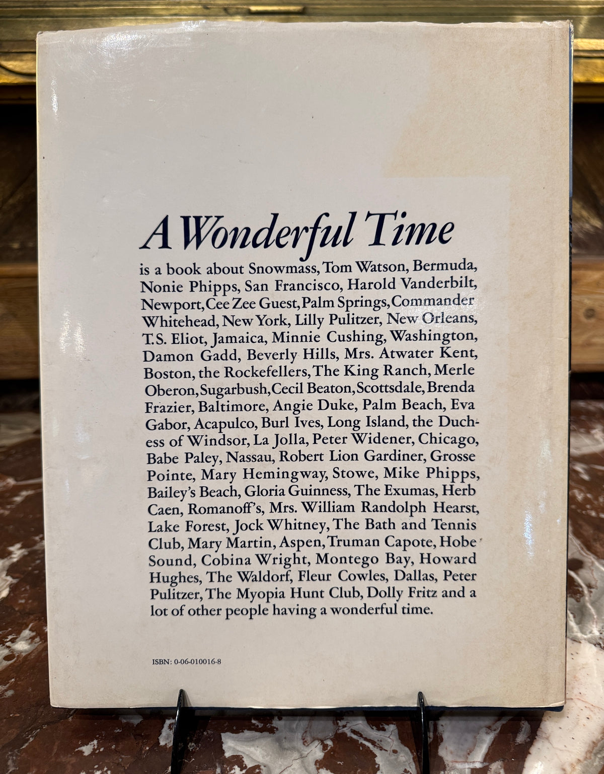 A Wonderful Time An Intimate Portrait of the Good Life, First Edition, Slim Aarons, 1974