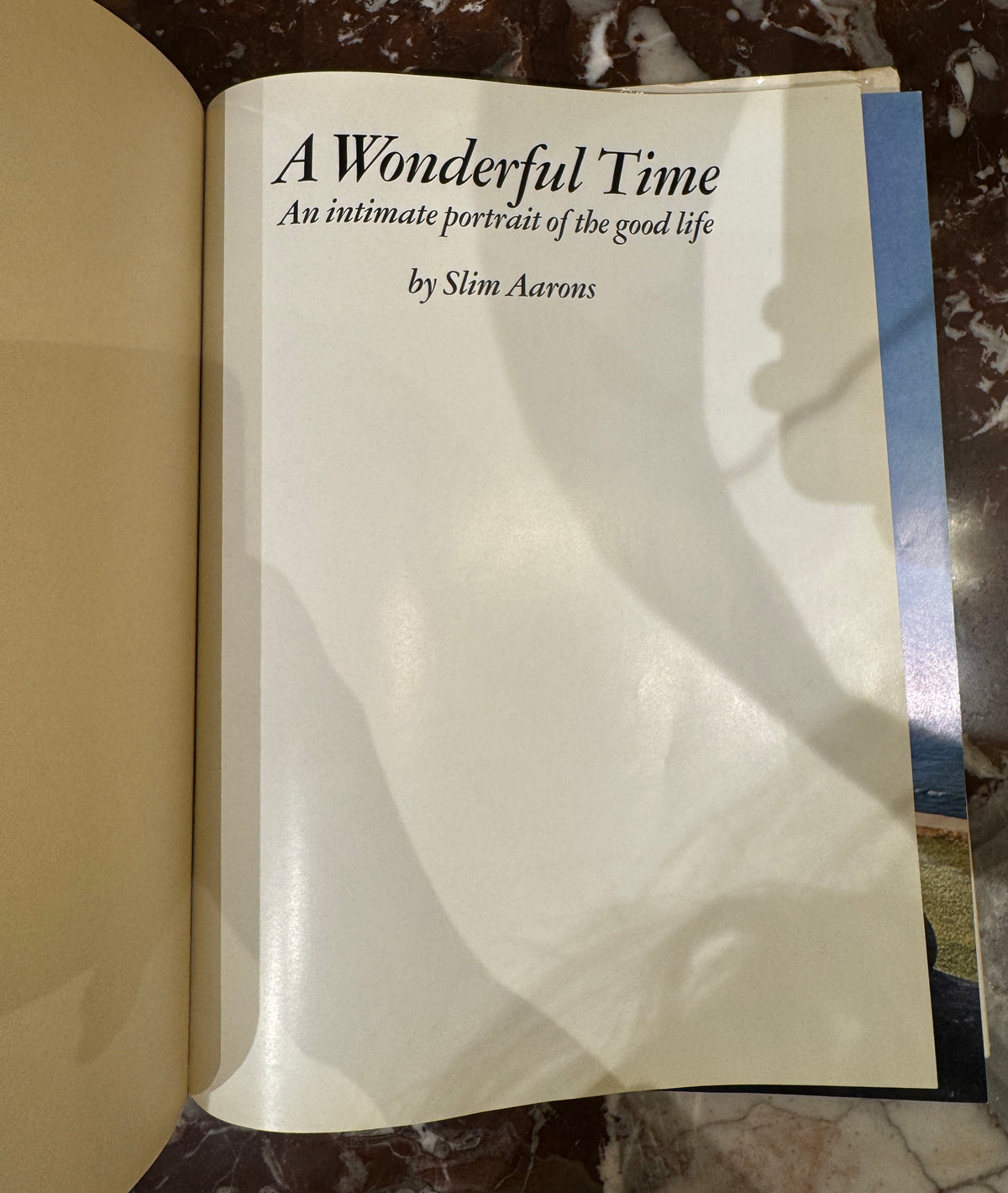 A Wonderful Time An Intimate Portrait of the Good Life, First Edition, Slim Aarons, 1974