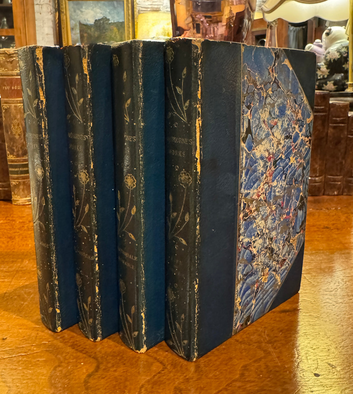 Hawthorne's Works, 4 Associated Volumes, Late 19th Century