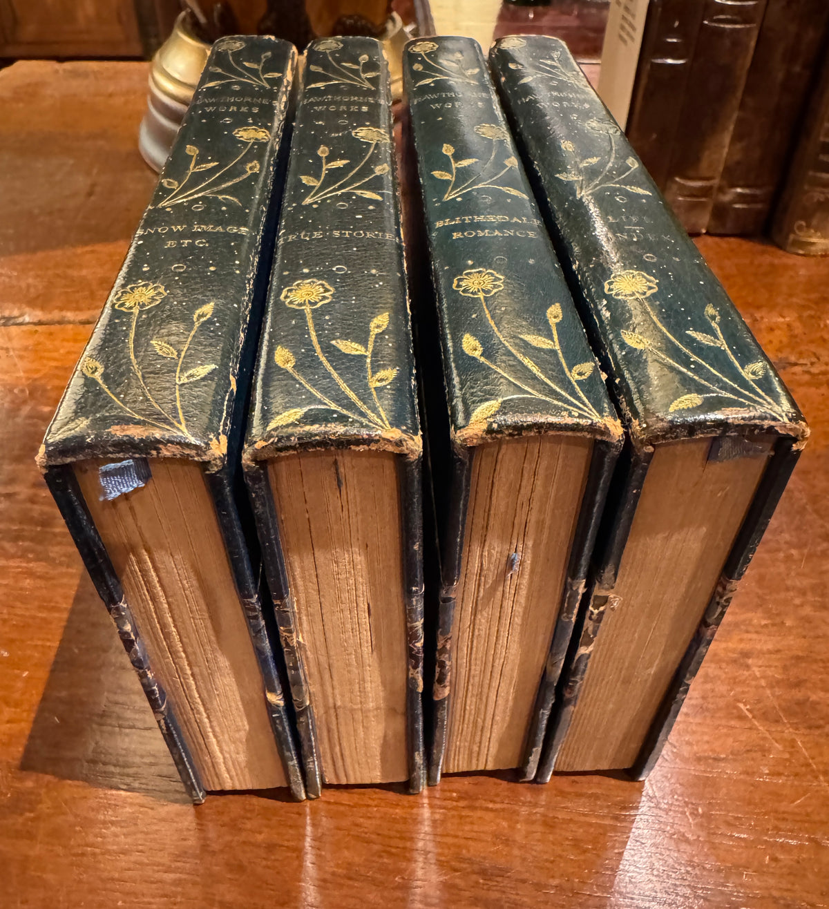 Hawthorne's Works, 4 Associated Volumes, Late 19th Century