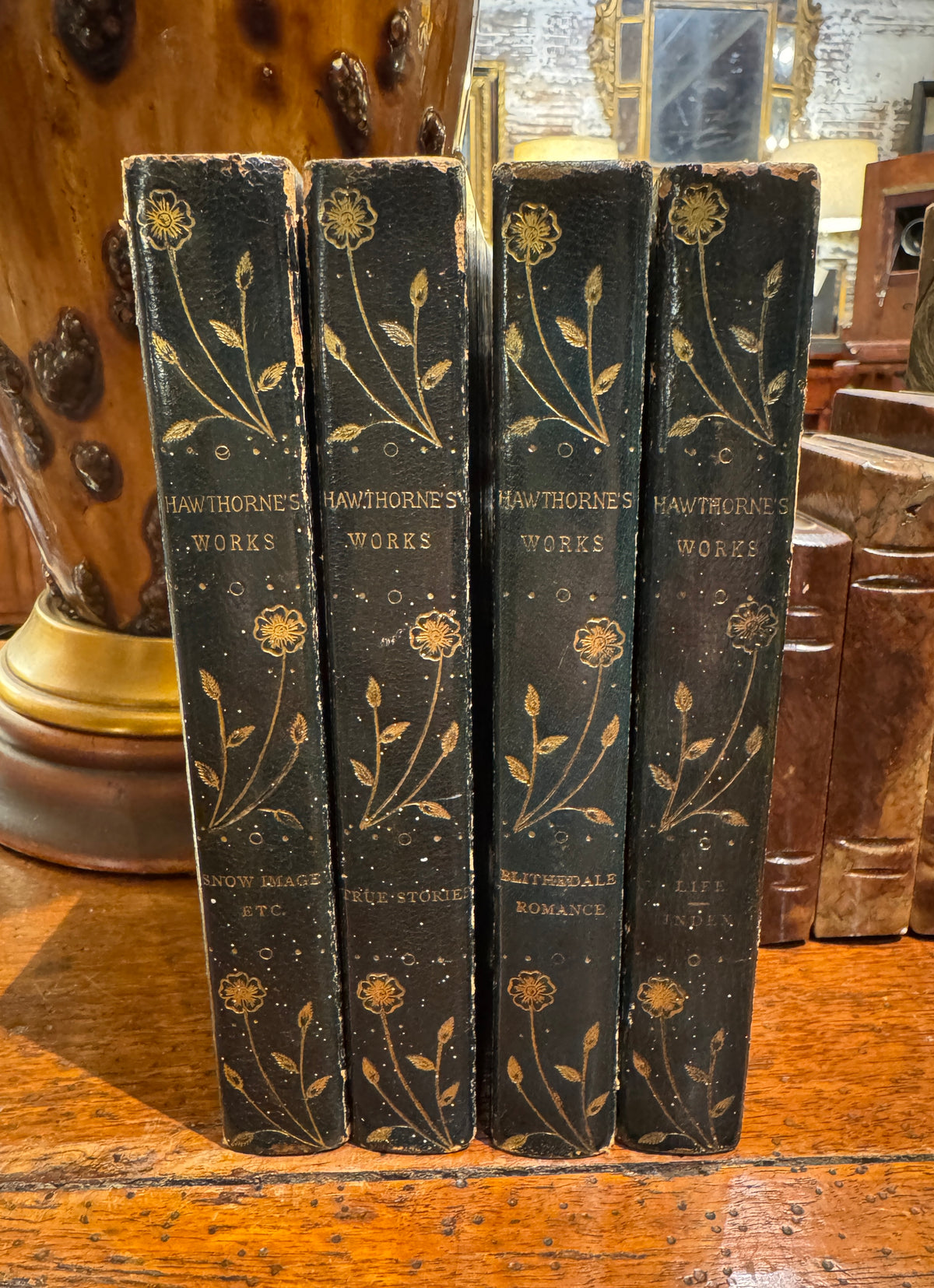 Hawthorne's Works, 4 Associated Volumes, Late 19th Century
