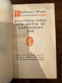 Hawthorne's Works, 4 Associated Volumes, Late 19th Century