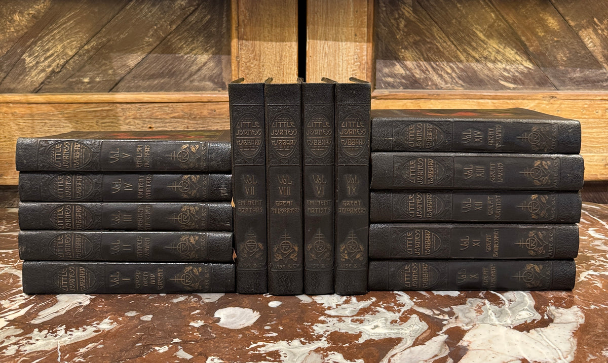 Little Journeys To The Homes Of The Great by Elbert Hubbard, Full 14 Volume Set