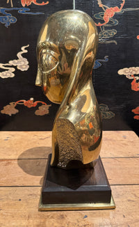Modernist Bronze Bust In The Manner of Brancusi