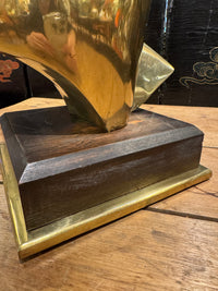 Modernist Bronze Bust In The Manner of Brancusi