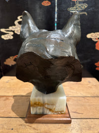 Bronze Elkhound Bust by Dan Ostermiller