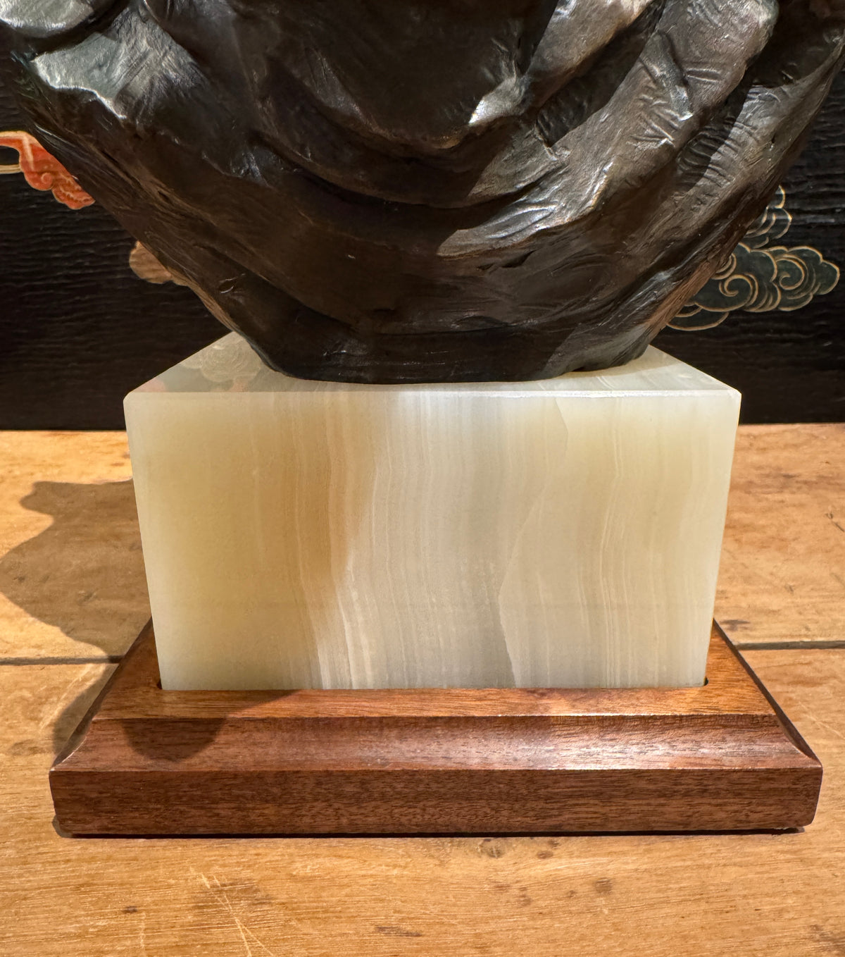 Bronze Elkhound Bust by Dan Ostermiller