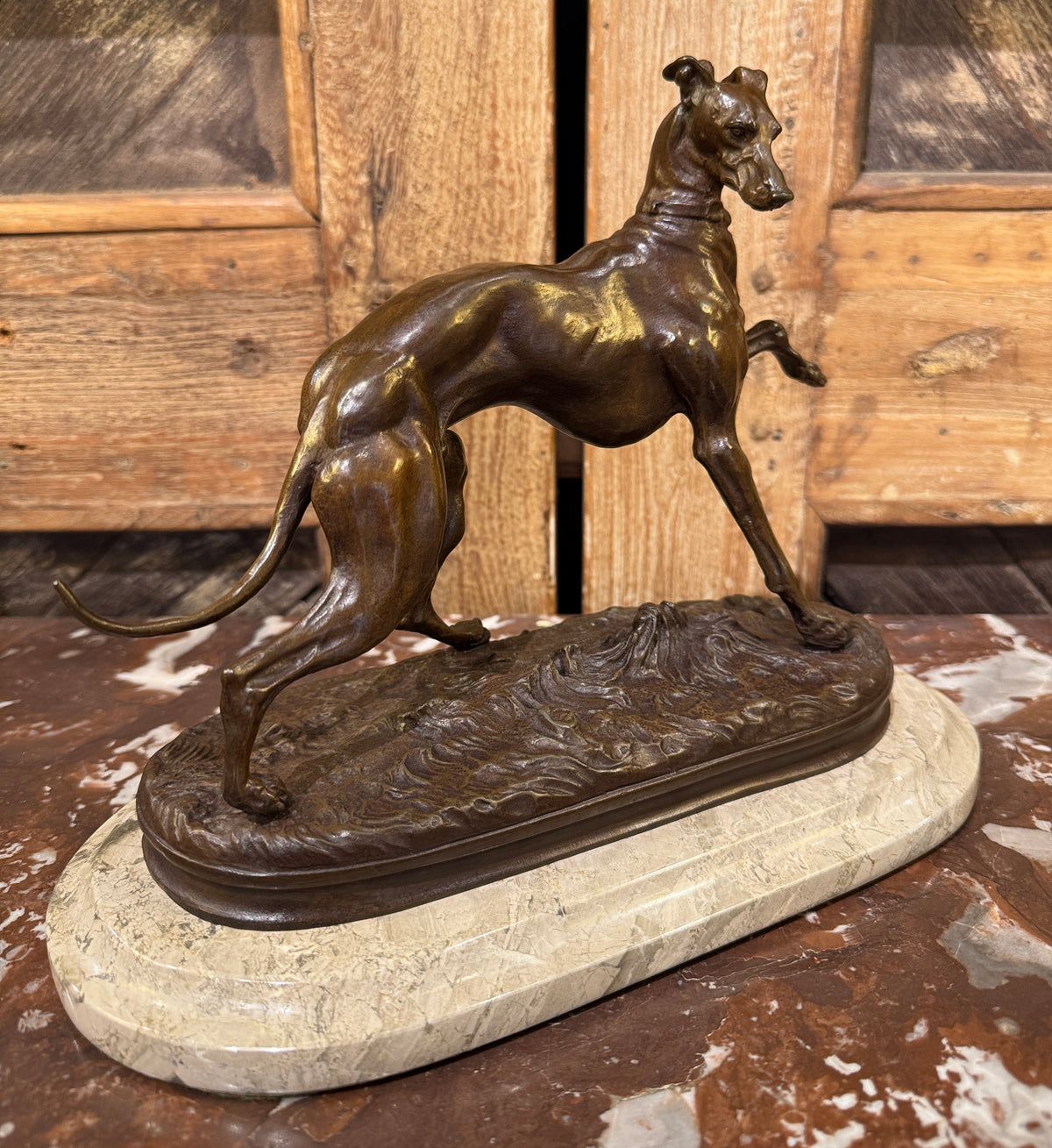 Pierre-Jules Mene 19th Century Bronze Whippet