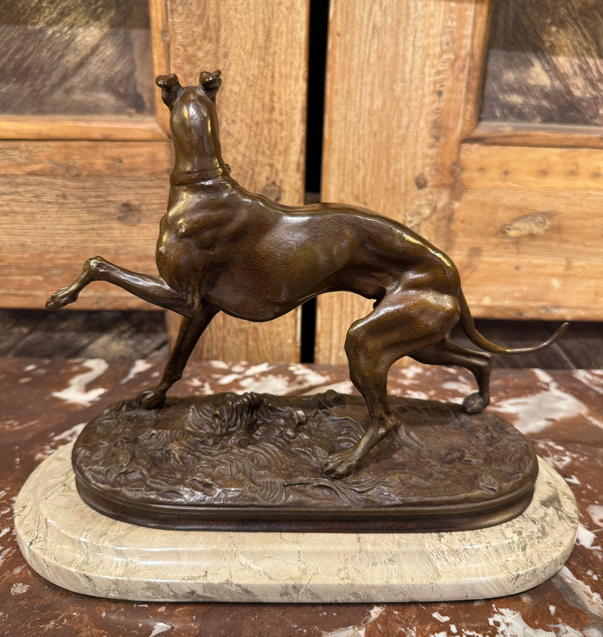 Pierre-Jules Mene 19th Century Bronze Whippet