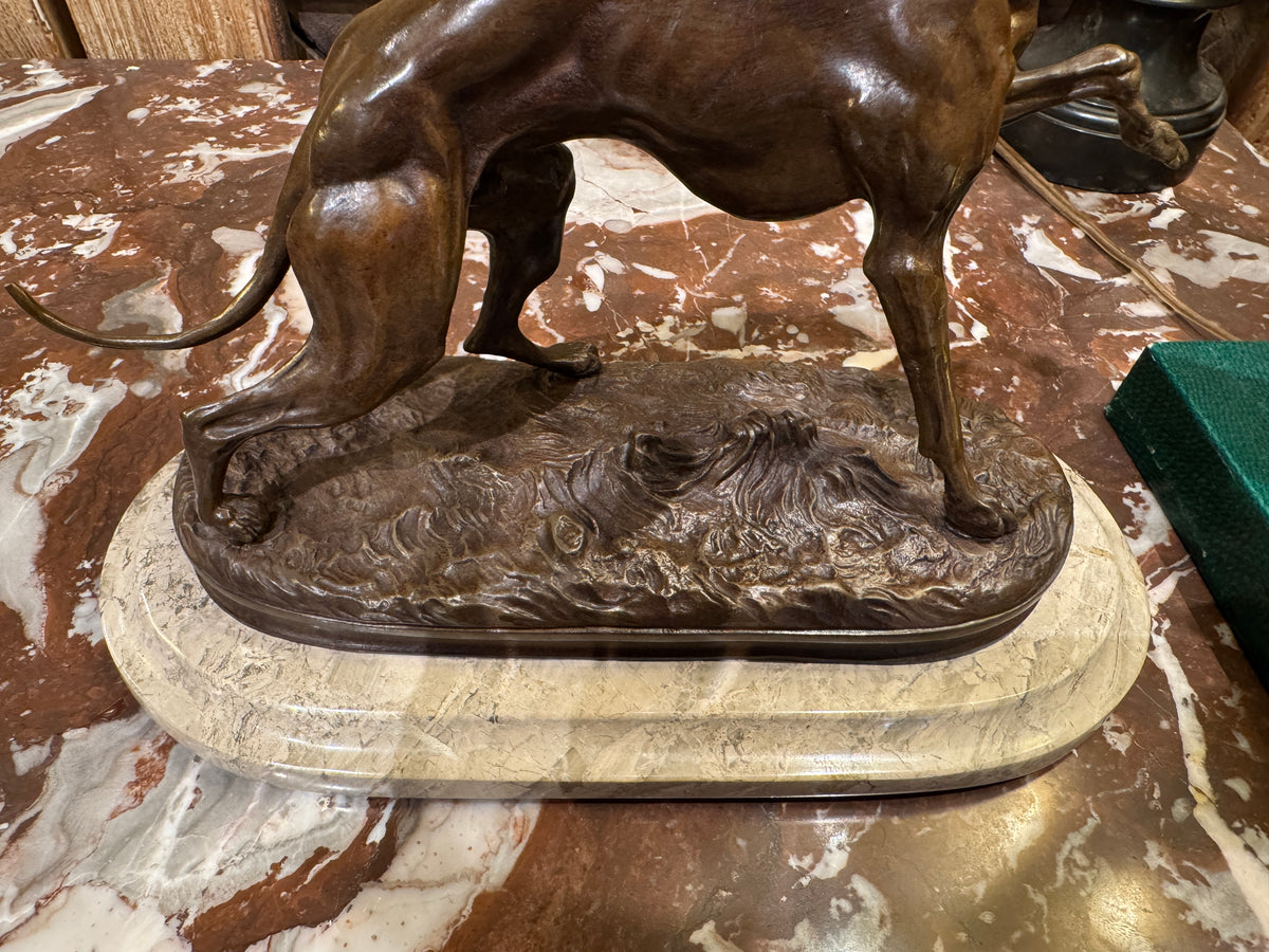 Pierre-Jules Mene 19th Century Bronze Whippet