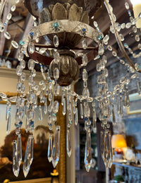 Italian Silver Leaf Chandelier