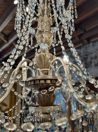 Italian Silver Leaf Chandelier