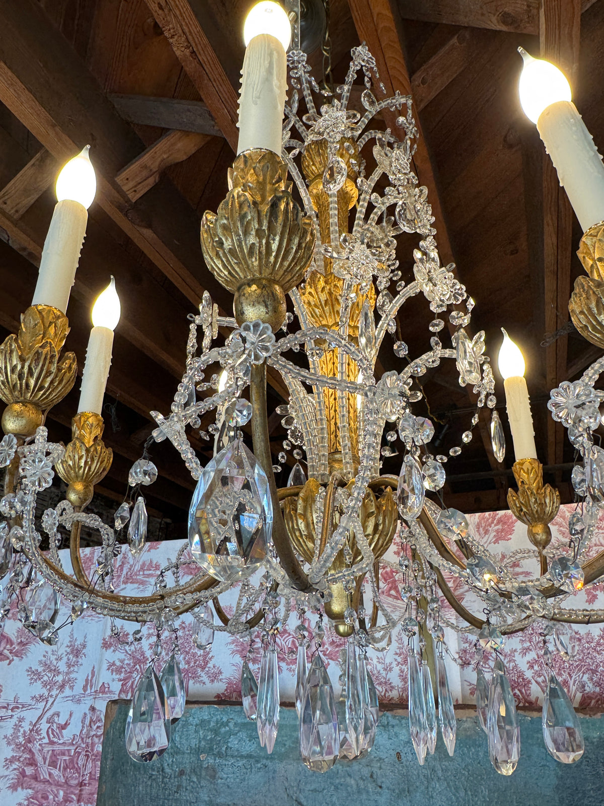 Italian Giltwood Chandelier