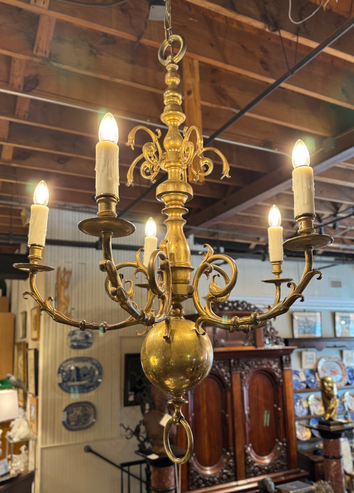 Dutch Baroque Style Bronze Chandelier