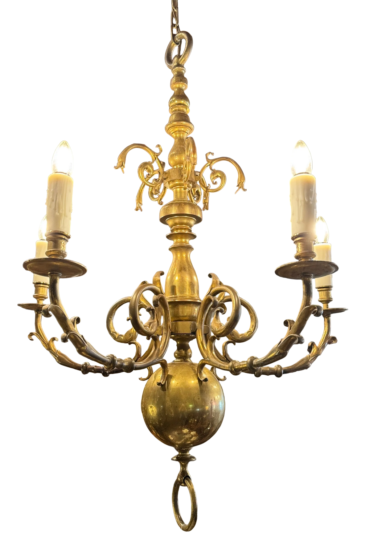 Dutch Baroque Style Bronze Chandelier