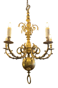 Dutch Baroque Style Bronze Chandelier