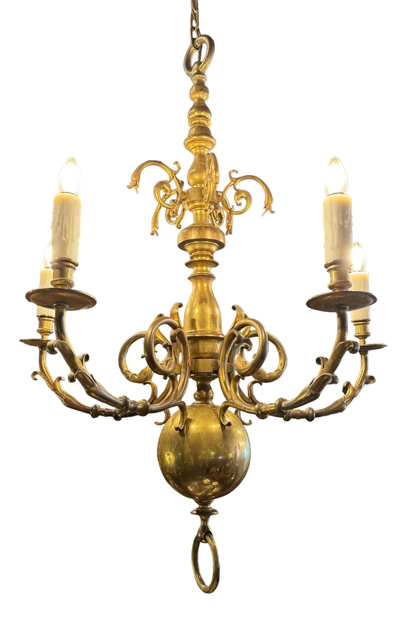 Dutch Baroque Style Bronze Chandelier