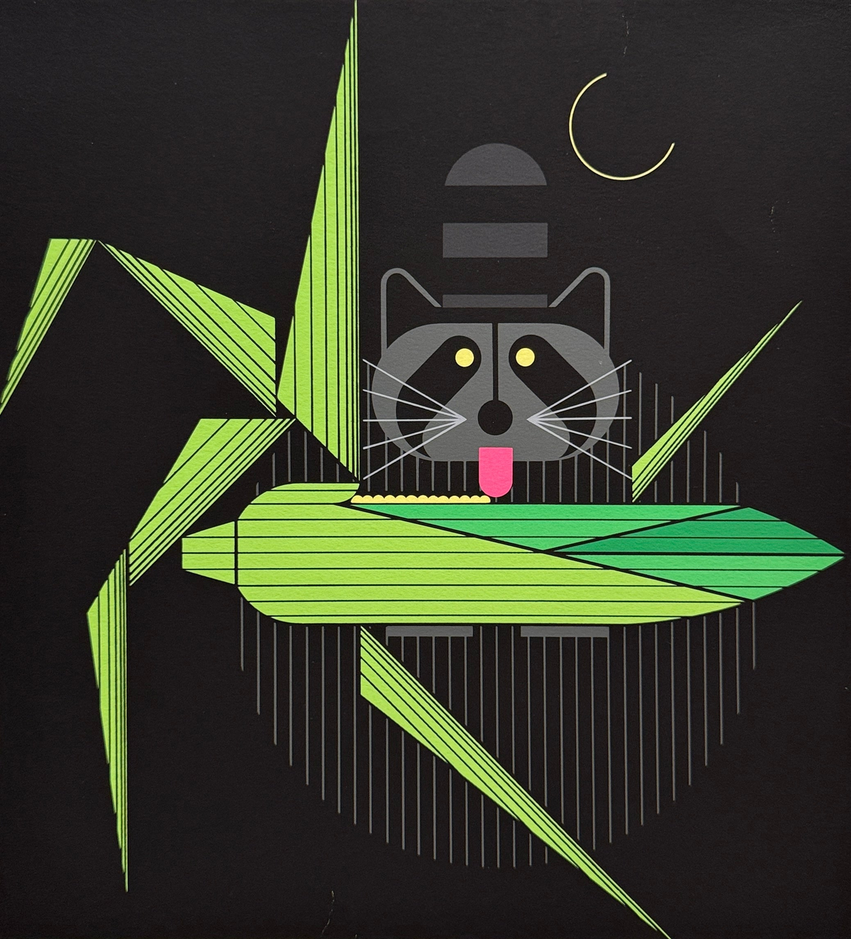 Charley Harper Serigraph on Paper, “Cornprone”