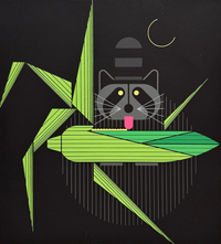 Charley Harper Serigraph on Paper, “Cornprone”