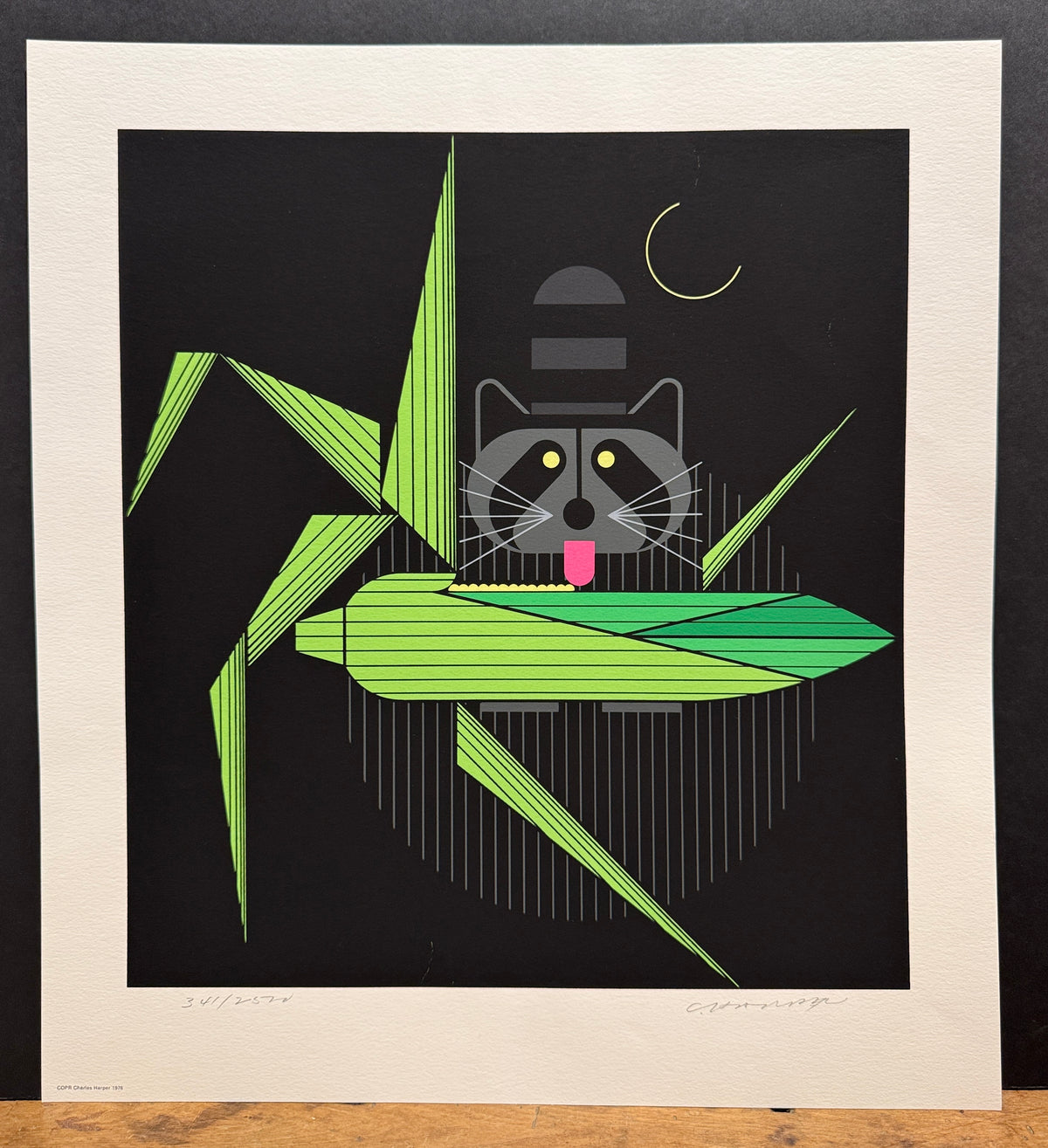 Charley Harper Serigraph on Paper, “Cornprone”
