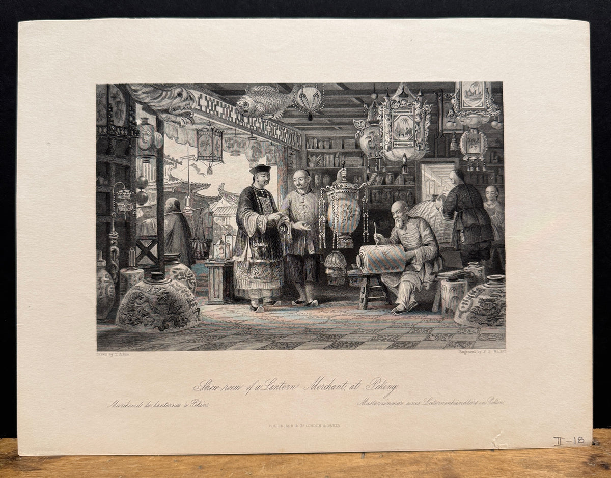 "Show-room Of A Lantern Merchant At Peking," Engraving After Thomas Allom
