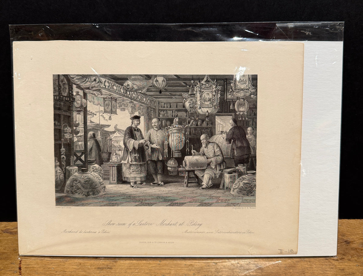 "Show-room Of A Lantern Merchant At Peking," Engraving After Thomas Allom