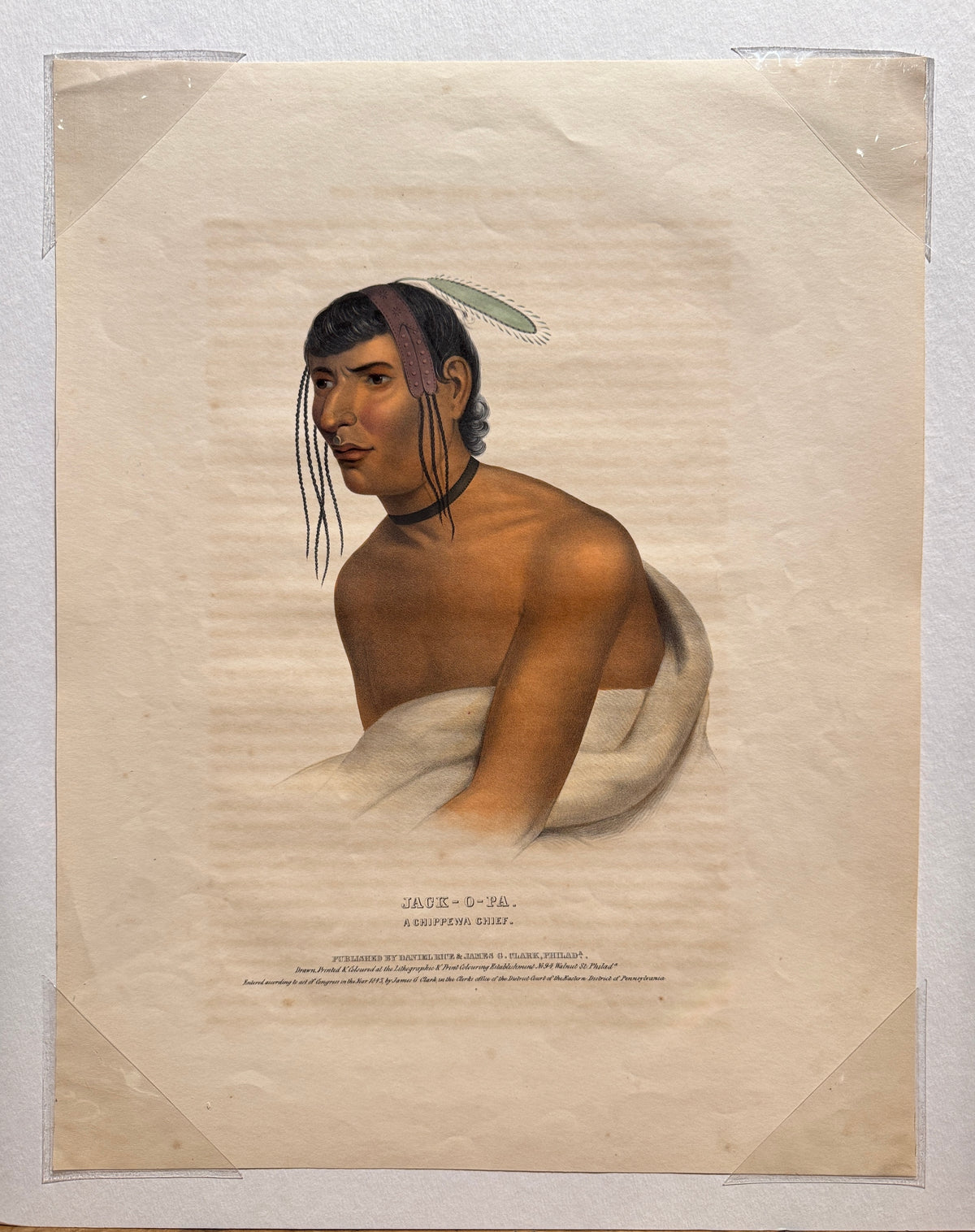 McKenney and Hall Lithograph Portrait, "Jack-O-Pa"