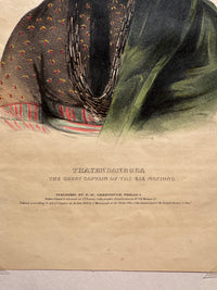 McKenney and Hall Lithograph Portrait, "Thayendangea"