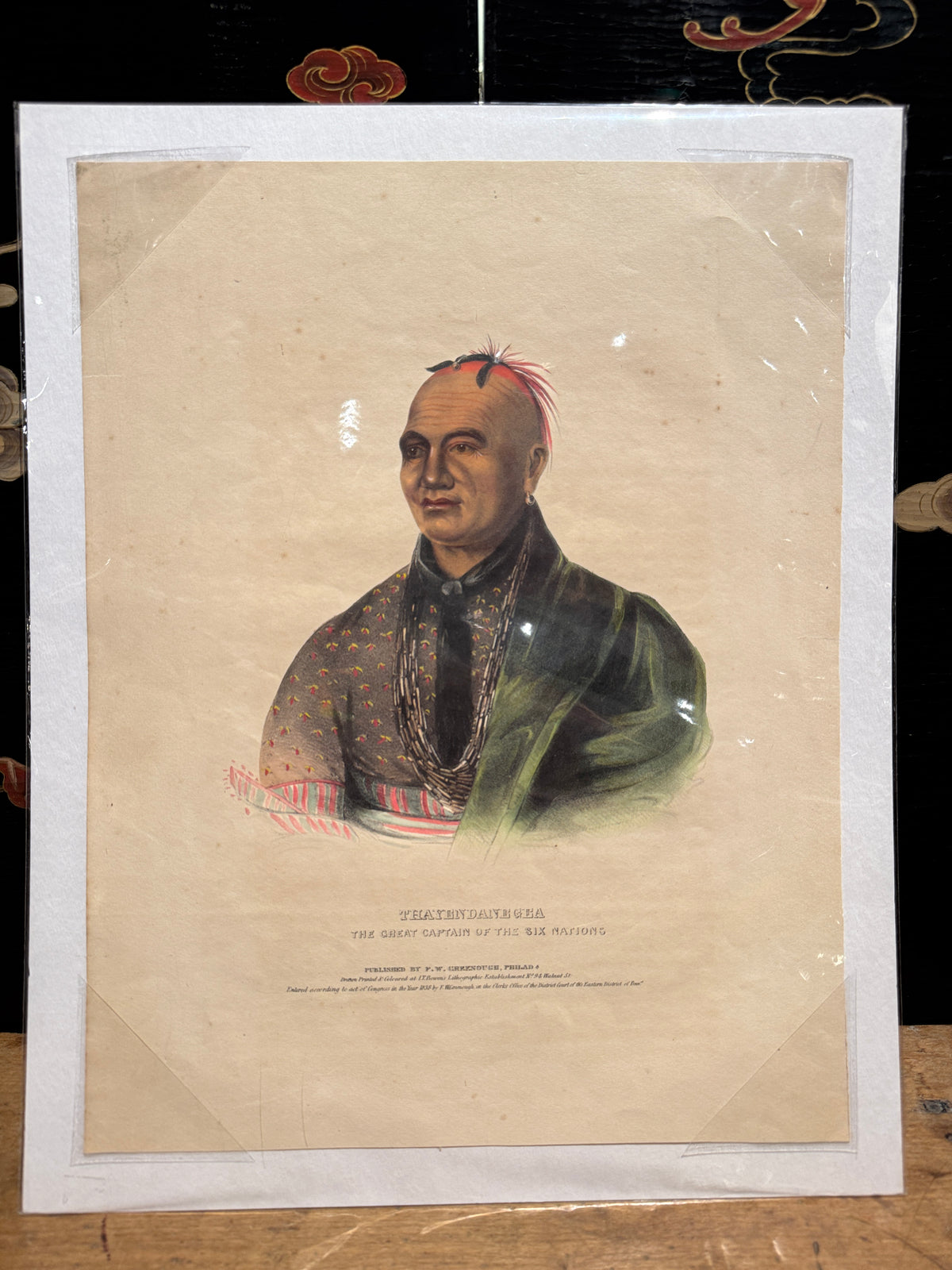 McKenney and Hall Lithograph Portrait, "Thayendangea"