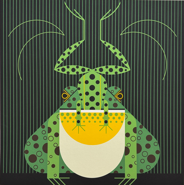 Charley Harper Serigraph, "Frog Eat Frog"