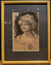 Portrait of A Lady Drawing by C. Dodge