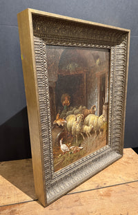 19th Century Painting of Sheep by A. Novey