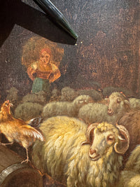 19th Century Painting of Sheep by A. Novey