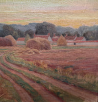 "French Countryside" 19th Century Painting by Frank A. Barney