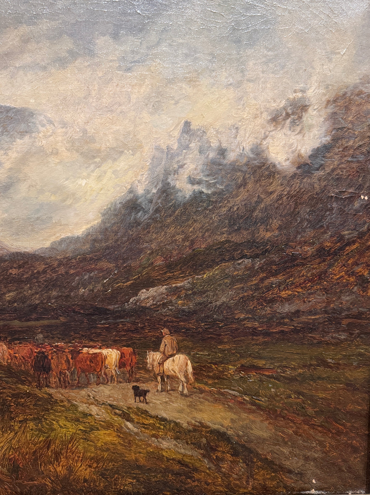 19th Century British Landscape With Cows by John Holland