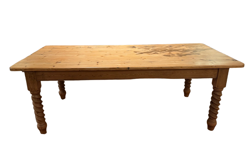 Vintage English Pine Dining Table