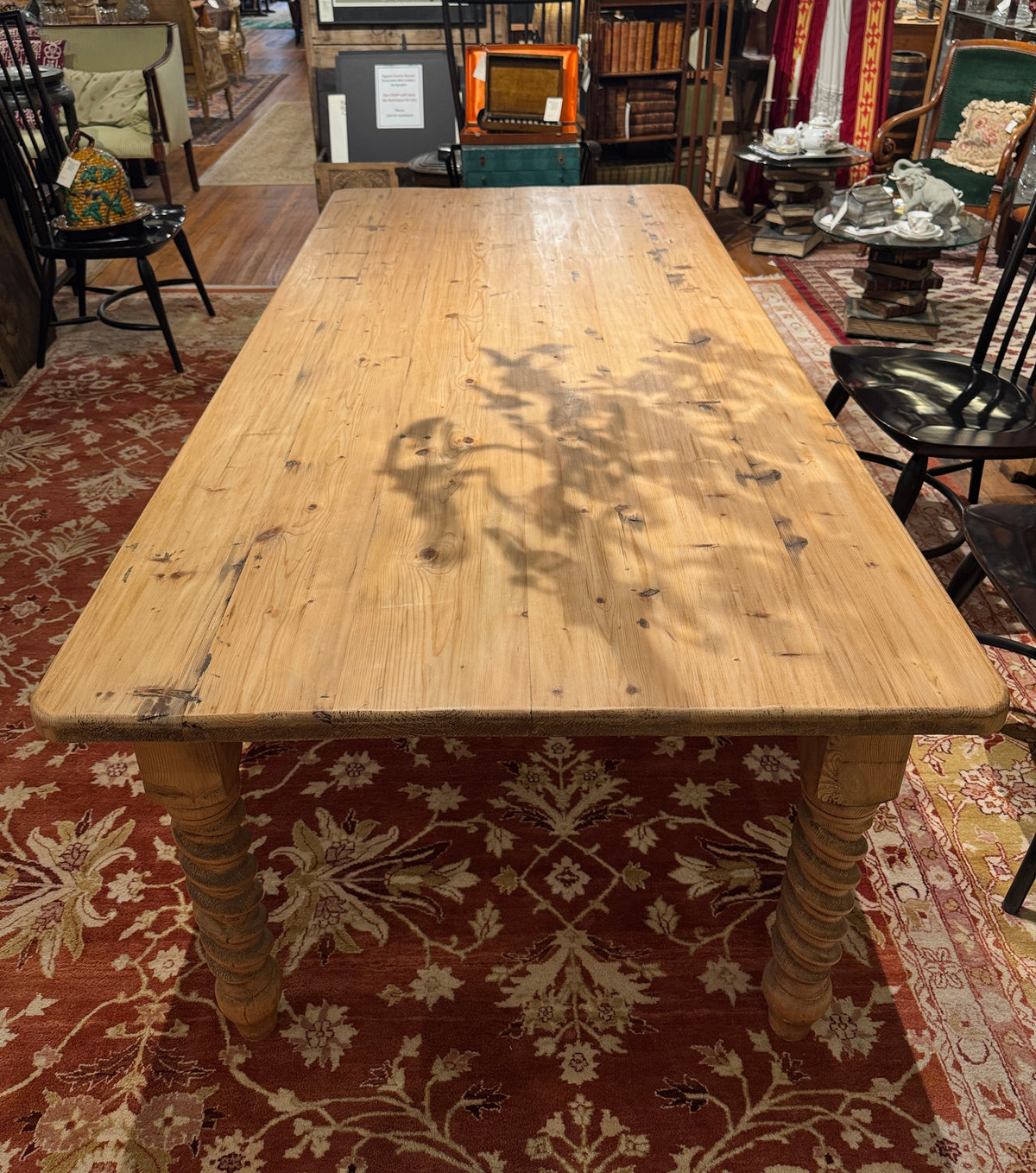 Vintage English Pine Dining Table