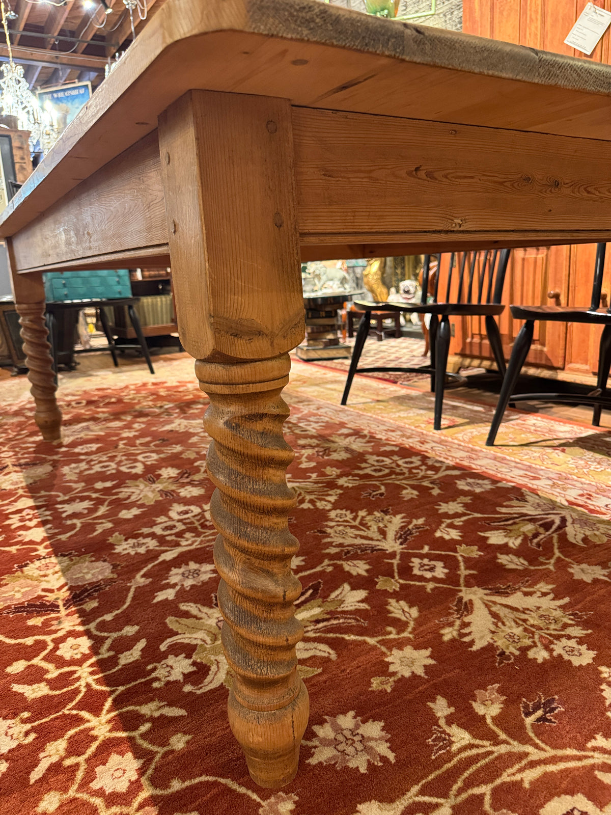 Vintage English Pine Dining Table
