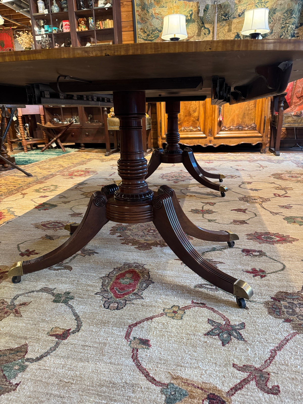 Vintage Baker Silver Label Double Pedestal Dining Table