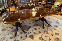 Vintage Baker Silver Label Double Pedestal Dining Table