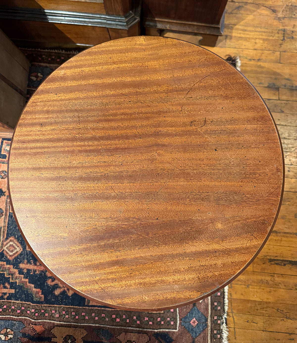 19th Century English Pub Table With Red Paint