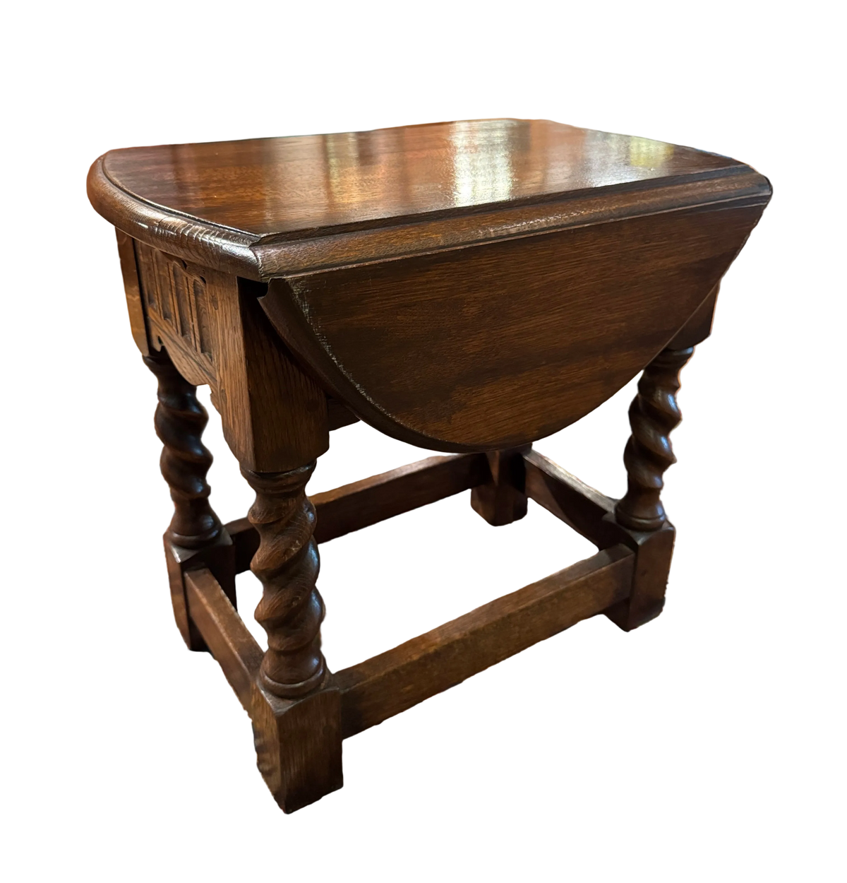 English Baroque Style Low Drop Leaf Side Table