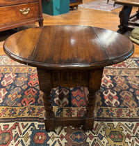 English Baroque Style Low Drop Leaf Side Table