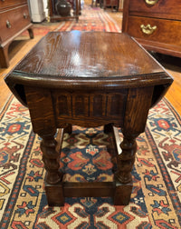 English Baroque Style Low Drop Leaf Side Table