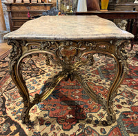 Napoleon III Giltwood and Marble Center Table