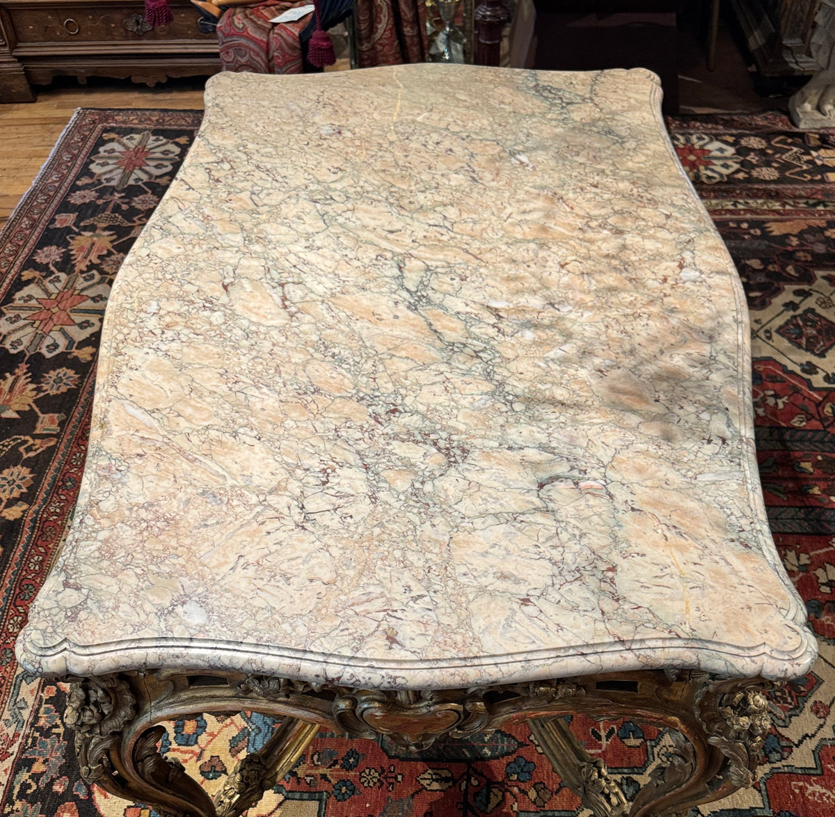 Napoleon III Giltwood and Marble Center Table