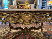 Napoleon III Giltwood and Marble Center Table