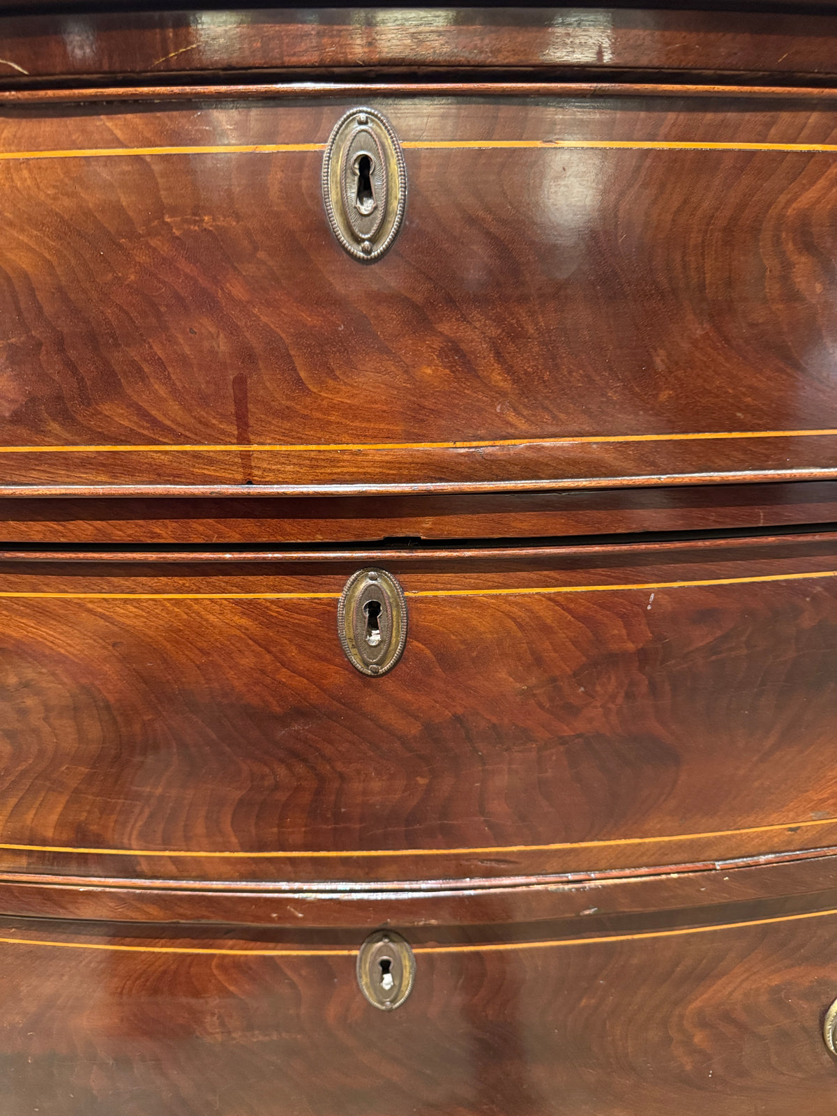 Early 19th Century English Bowfront Chest