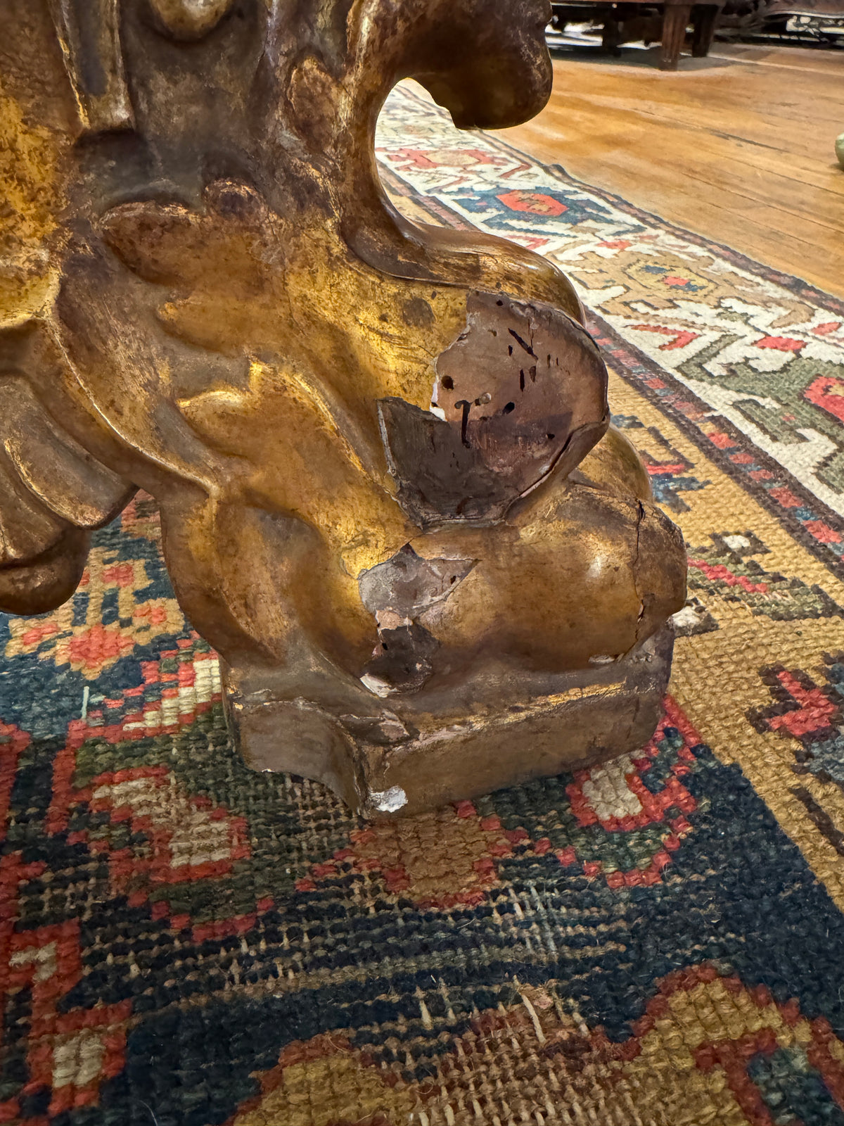 16th Century Italian Giltwood Pedestal